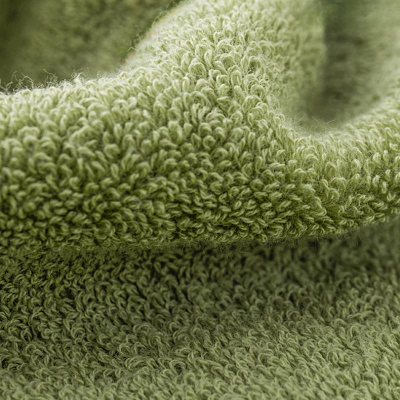 Besticktes Avocado-Badetuch-Set aus reiner Baumwolle - Enthält 1 Stück Badetuch und 1 Stück Gesichtstuch, Weiches, saugfähiges Handtuch, Grün, Weiß