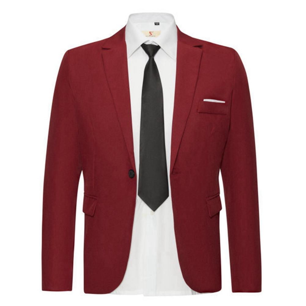 Мужской пиджак большого размера, повседневный приталенный костюм M