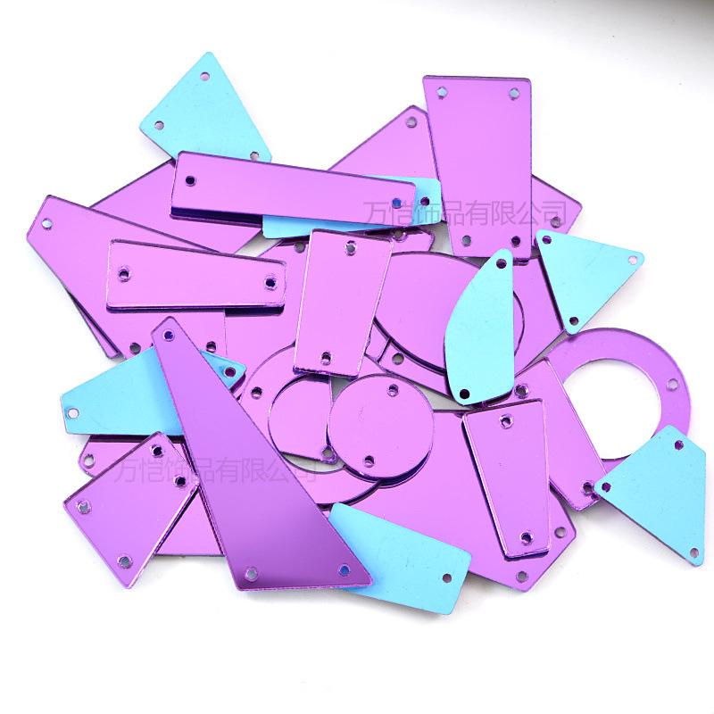 Acrylic Hand Seam Drill, Flat Bottom Special-Shaped Mirror Diy Clothing Decoration Jewelry Mirror Accessories Seam Drill