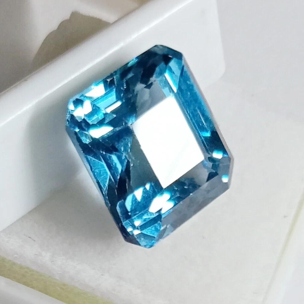 Square Cut Natural Blue Aquamarine 13-15 Ct Beautiful Certified Loose Gemstone