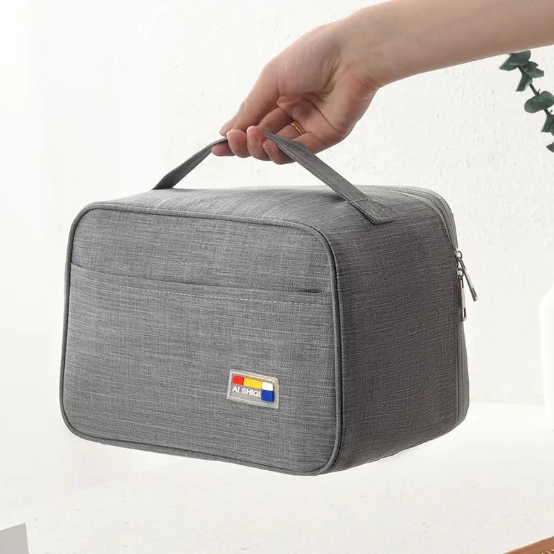 Aluminum Foil Lunch Bag Thermal Waterproof Oxford Cloth Cooler Insulated Bag Bento Bags Portable Large Capacity Rice Bag Handbag