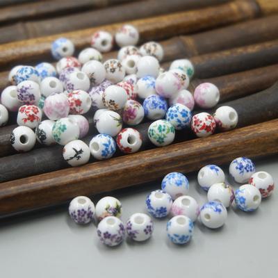 Blue And White Ceramic Beads Woven Chinese Knot Bracelet Bracelet Pendant, Handmade Diy Jewelry Material Accessories Loose Beads