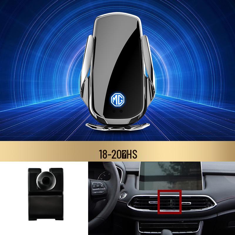 Compatible MG Car Wireless Fast Charging Phone Holder for MG3, MG6, ZS, EZS, HS, ONE Models.