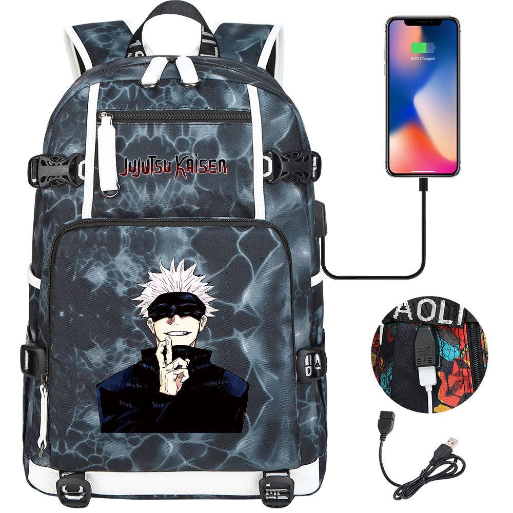 Mochila con Auriculares USB Estampados de Jujutsu Kaisen