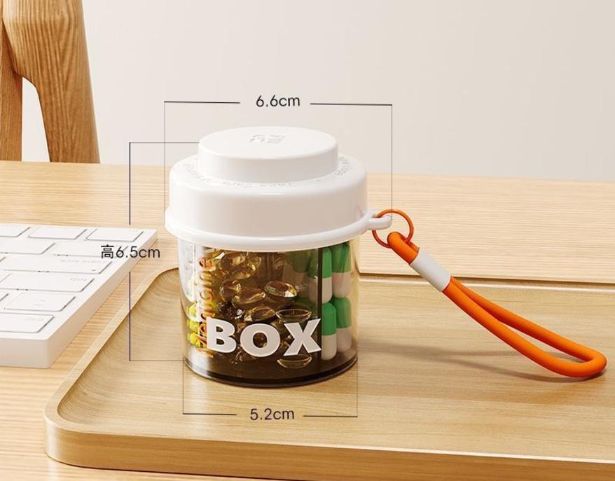 Portable Pill Box Three Meals Pill Reminder Carrying Medication Dispensing Organizer Sealed Packing Dispensing Jar