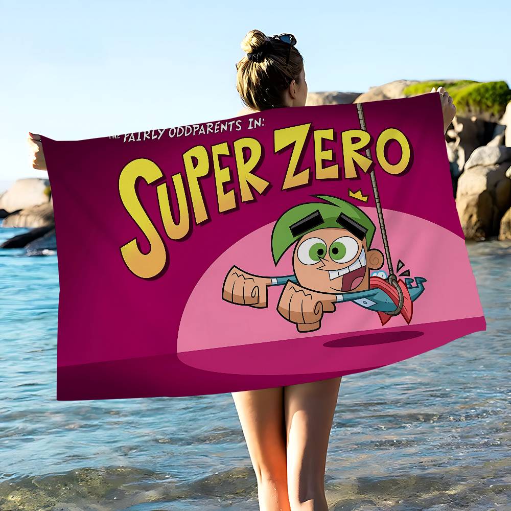 Cartoon The Fairly OddParentsS Bath Towel Microfiber Soft Water Absorbing Breathable For Girl Kids Decorative Beach Towel