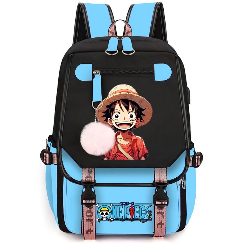 Anime One Piece High Quality Female Backpack Waterproof Knapsack with Ligh Tweight Book Bag for Kid Gifts Men Women Travel Bag Leisure Bag Rucksack
