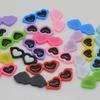 42mm Kawaii Resin Cabochon Heart Sunglasses Shape Flatback Button Patch Sticker Hair Jewelry DIY Material