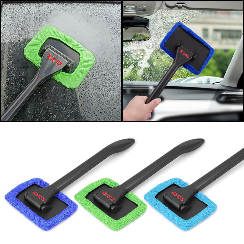 Hijk1 Car Window Cleaner Brush Kit Windshield Cleaning Wash Car Tool Caps For VW GTI Golf-4 5 6 7 Bora Jetta POLO MK4 MK6 Bora Passa