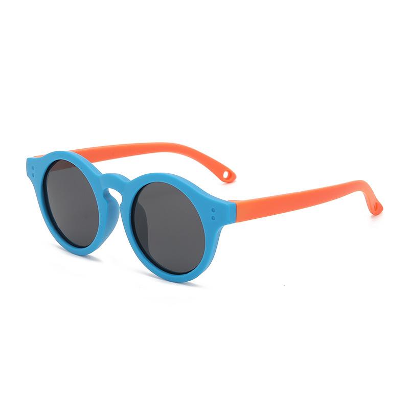 Latest Children's Silicone Sunglasses For Boy And Children's Round Frames Sunshade Children's Sunglasses 23062