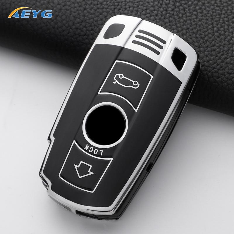 TPU Car Key Case Cover Shell For BMW X1 X5 X6 Z4 E90 E60 E70 E87 3 5 6 Series M3 M5 Holder Shell Fob Key Chain Accessories