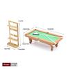 Mini Pool Table 112 Scale Dollhouse Billiard Model Kit 1 Set with Cue Rack for DIY Kids Play Room Setup