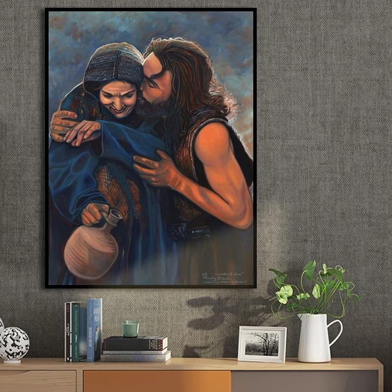 New Home Decor Wall Art Prints And Posters Portrait Canvas Painting God Jesus Christ Picture For Living Room Bedroom