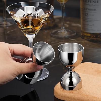 Wine Measuring Cup Stainless Steel Cocktail Measuring Jigger with Scale Wine Pouring Tool for Kitchen Bar