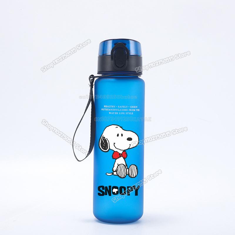 650ml Animation Snoopys Children Water Bottle Boy Girl Outside-Use Sport Straw Mug Animation Design Kids Drink Bottle Leak Proof Polymer Material Jugs