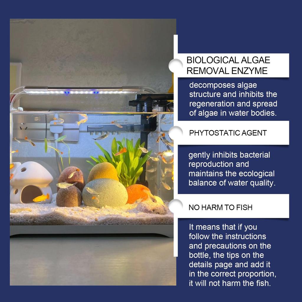 AMZ Aquarien Wasserklärer Reinigt Aquarienflecken, Macht Das Wasser Klar Und Kontrolliert Wachstum 100ml