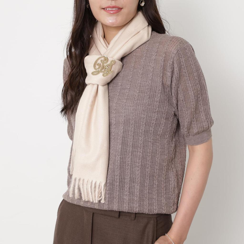 PAUL JOE ACCESSOIRES Joe Scarf with Logo 30cm x 180cm Brand Package Included [Paul & Joe] [Moonbat] & (Paul & Accessories) Brooch, 48140, Women's,