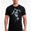 Space Soccer Tshirt Summer Casual Cotton Tee Oversized Streetwear Tops Vintage Graphic Print Loose Fit Short Sleeve