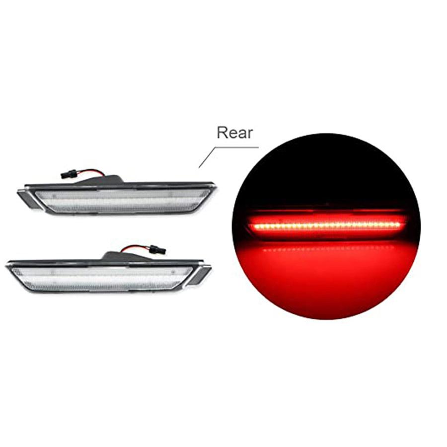 1Pair Car LED Side Marker Red-Light Rear Left Right For 2010-2015 Chevy Camaro