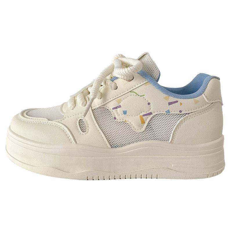 

FY-160 DIY accessories niche original design sense little white shoes women s spring and summer breathable mesh 2025 new board shoes 40 синий