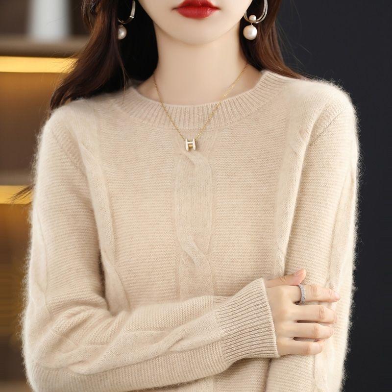 Sweater Pullover Women Autumn and Winter O Neck Sweater Female Knit Pullover Sweater Top