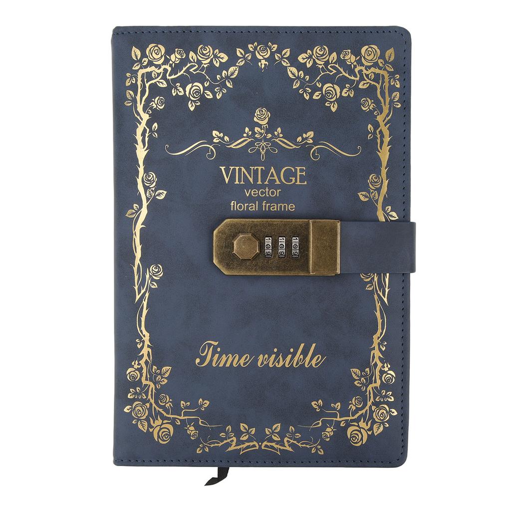 Password Book Multipurpose Portable Fashionable Exquisite Europn Vintage Lock Diary for Writing