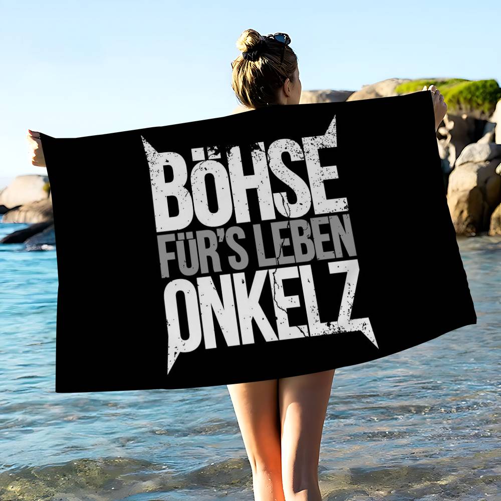 Band B-Bohse O-Onkelz Mikrofaserdecke Schnelltrocknende Strandtücher Übergröße Druck Super Saugfähige Pool-Handtuchdecke