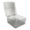 Cosmetic Storage   Box Containers with Hinged Lid Dust Proof Large Capacity Space Saving Clear Plastic Case