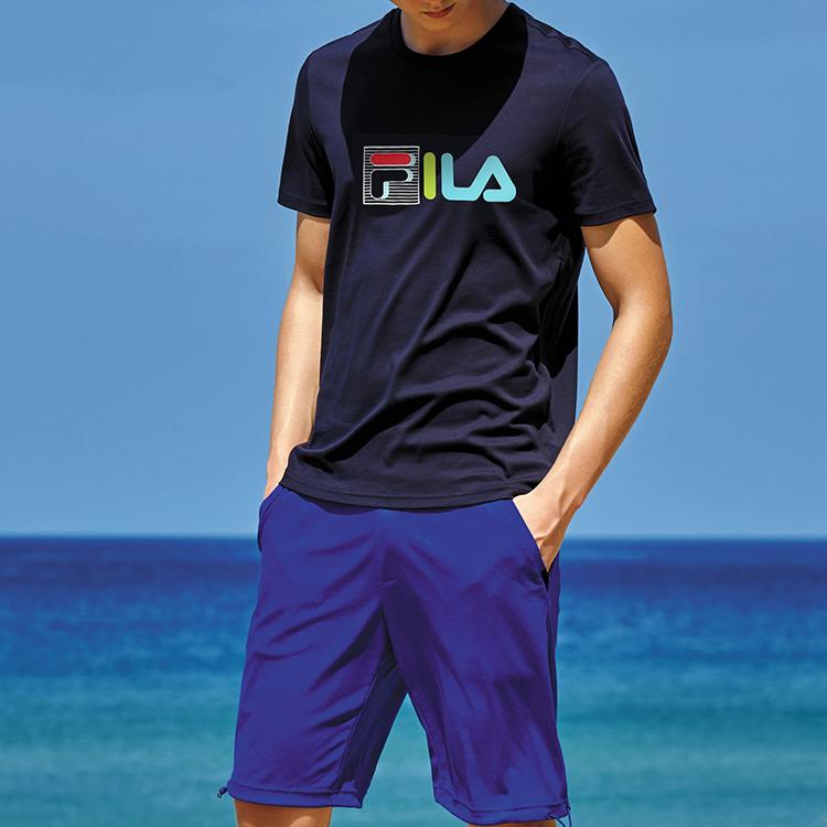 New FILA T Shirts Men's Legend Blue F51M228175FNV