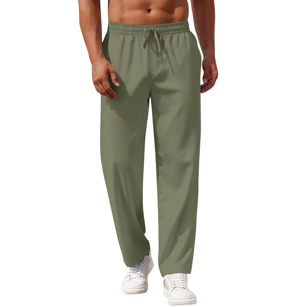 Herren Overalls Kordelzug Multi Pocket Freizeithose Wanderhose Baumwolltwillhose