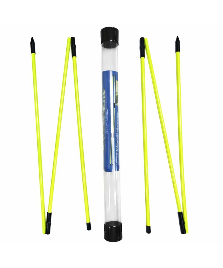 Golf Alignment Sticks (Set of 2) - Tour Sticks, Foldable, Durable, Swing Practice Aid, Posture Correction, Compact Storage, Includes Carrying Case,