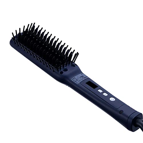 SALONIA Straight Heat Brush Slim Hair Brush (Compatible with International Markets) SL-012NVS Navy [Amazon.co.jp Exclusive]
