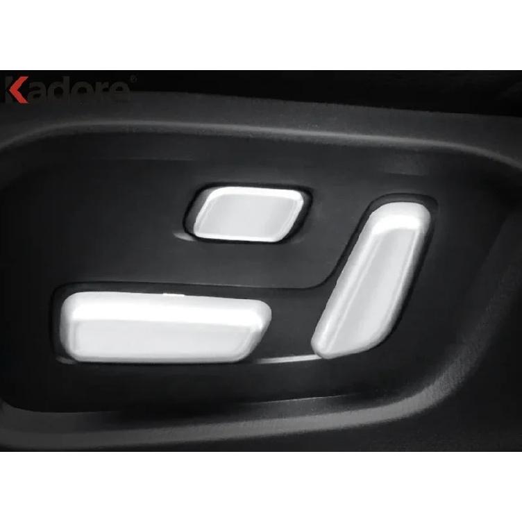 Car Seat Adjustment Switch Button Knob Cover Trim For Mazda CX5 CX-5 KF 2017-  2024 Carbon Fiber Interior Accessories