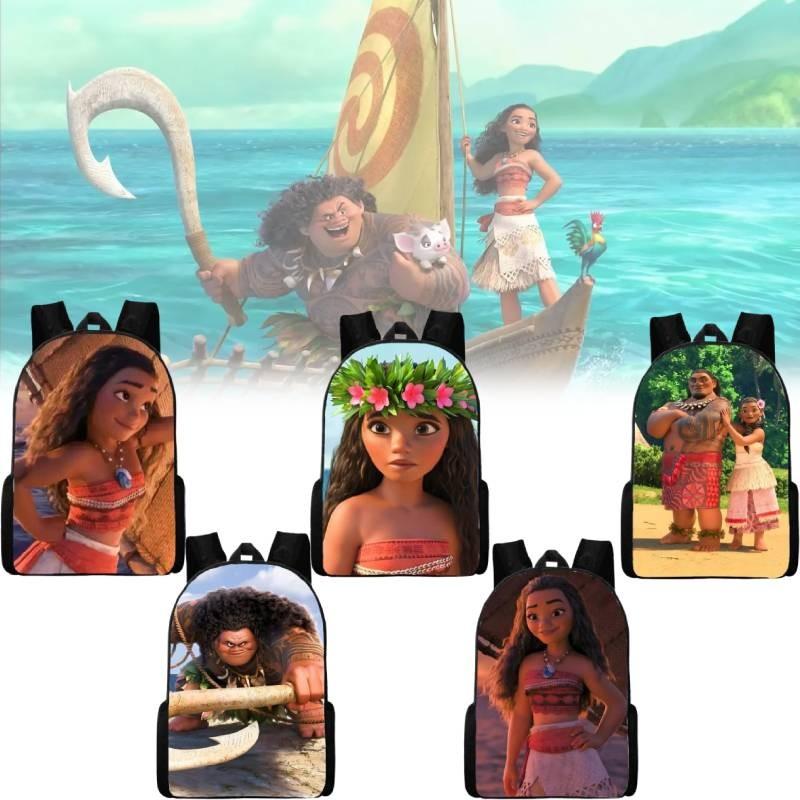Moana Ocean Character Kids Backpack Set With Durable Waterresistant Material For School Use