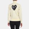 Comme des Garçons PLAY (WMNS) COMME des GARCONS PLAY Chaqueta de chándal Corazón Negro Grande 'Blanco' Mujer AZ-T255-051-3