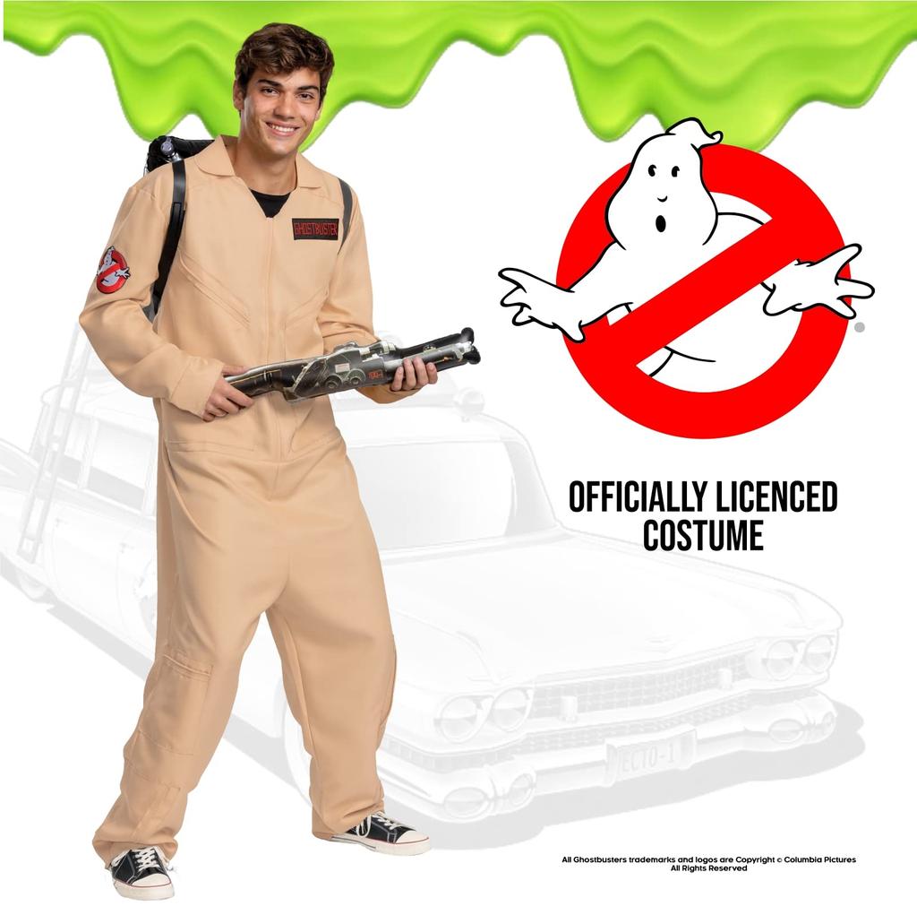 Disguise Ghostbusters Afterlife Halloween Costume, 2-Piece Full Body Set for Adults, Sizes M, XL, and XXL (120269) [Parallel Import]