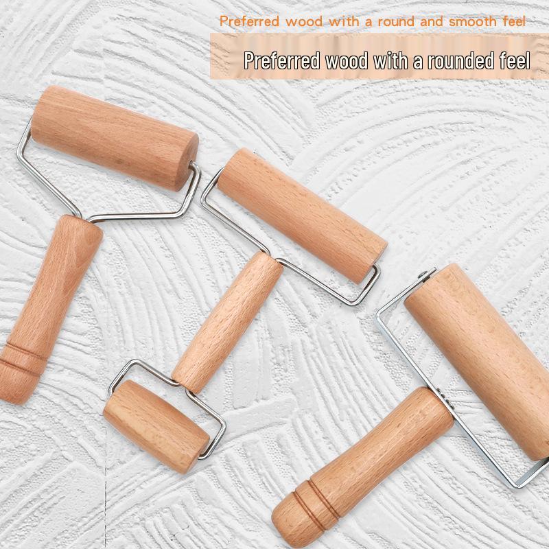 Non-Slip Solid Wood Double-Headed Rolling Pin for Baking, Pizza, and Crepes