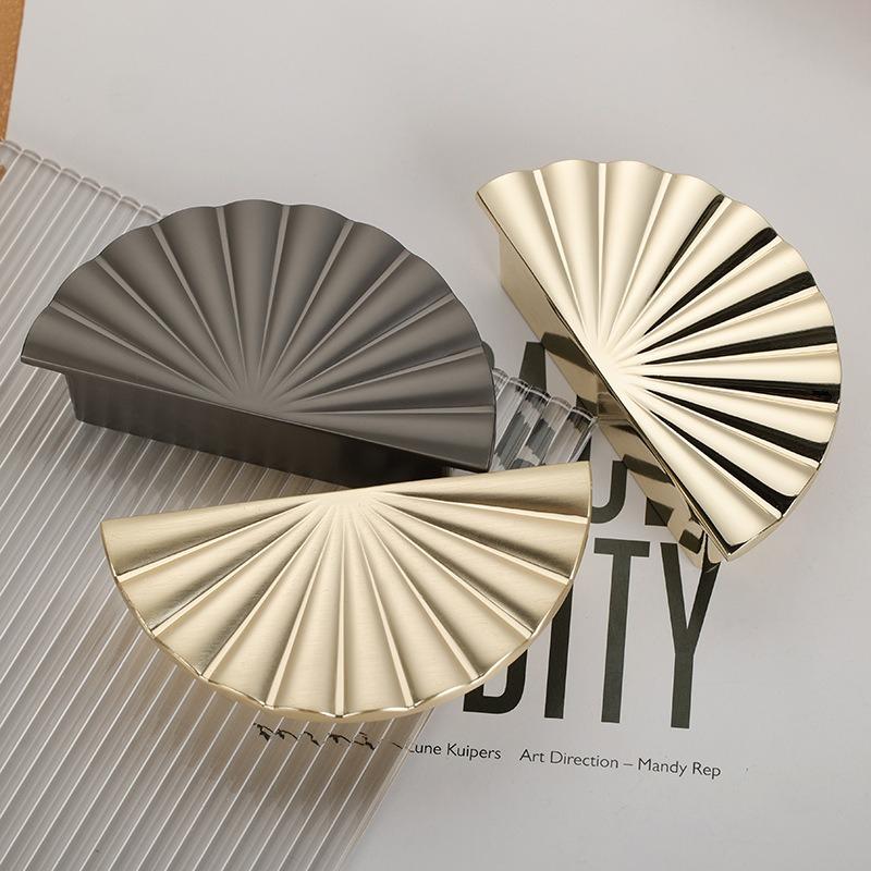 Modern Minimalist Light Luxury Zinc Alloy Semicircular Pair-Mounted Pulls Nordic Style Cabinet Kitchen Drawer Wardrobe Handles
