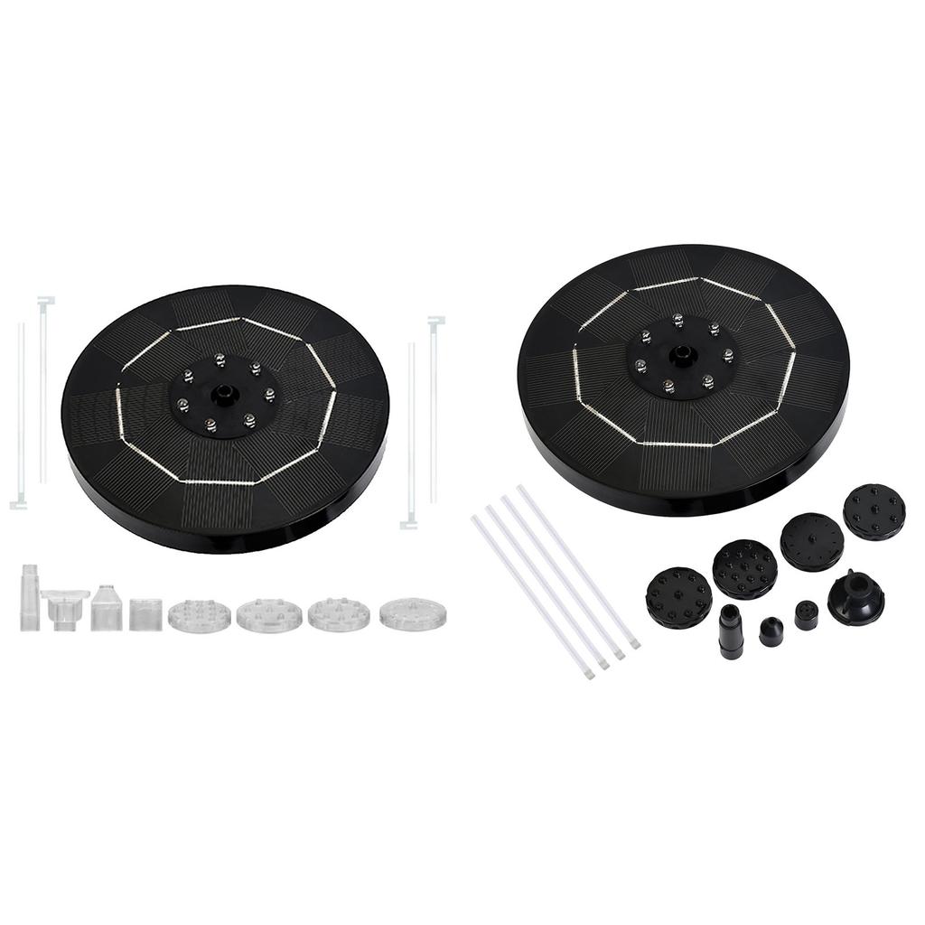 Solar Light Fountain Outdoor Solar Pond Pump with 7 Effects Solar Water Pump Solar Floating Fountain Pump Garden Bird Bath