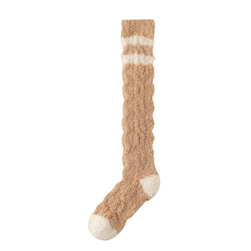 Female Winter Thickened Warm Sleeping Home Floor Long Leg Socks