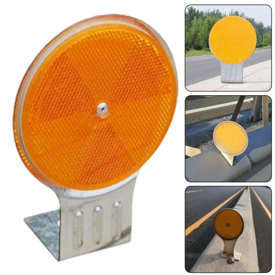Yansıtıcı Araba Yolu İşaretleyici Çift Taraflı Uyarı İşareti Yüksek Görünürlüklü Metal Şerit Reflektörü Acil Durum İnşaatı İçin
