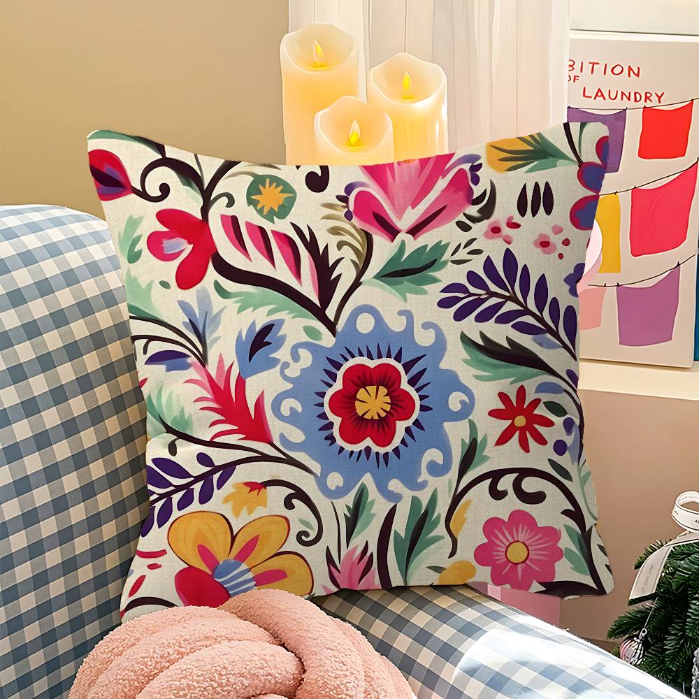 Mexican-style Flower Personalized picture text home decorative pillows Household Gifts 45x45cm