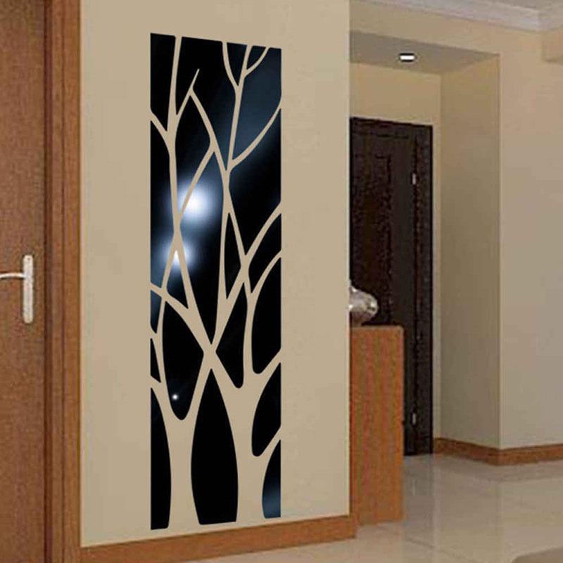 3D Acryl Baumast Spiegel Wandaufkleber für Wohnzimmer, Restaurant und Veranda Dekoration