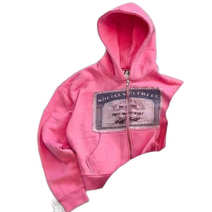 2025 Spring Unisex 3D Print Loose Zipper Hoodie