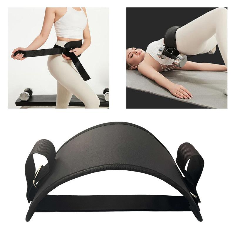 Hip Push Hip Bridge Belt Weight-bearing Dumbbell Exercise Auxiliary Belt Hip Protection Fitness Men and Women Home Portable Thrust Belt Belt