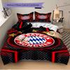 Set di biancheria da letto con stemma del Bayern Monaco Calcio 3 Pezzi Per Tutte le Misure Nuovo Copriletto Stampato in 3D Piumone Copripiumone Federa Decorazione Camera da Letto