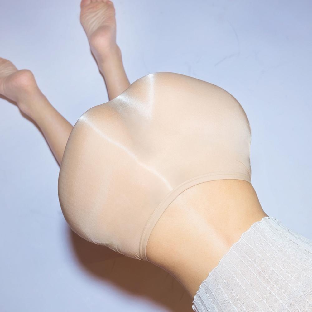 Women Sexy Panties Oil Shiny See Through Lingerie Stretch Sissy Boxer Briefs