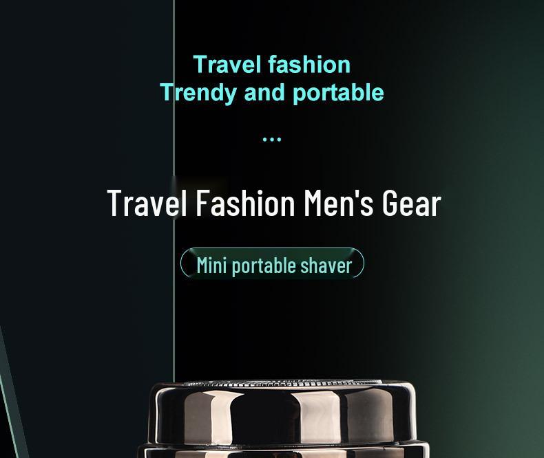 Rechargeable Travel Men's Mini Electric Razor – Full Body Washable, Portable.