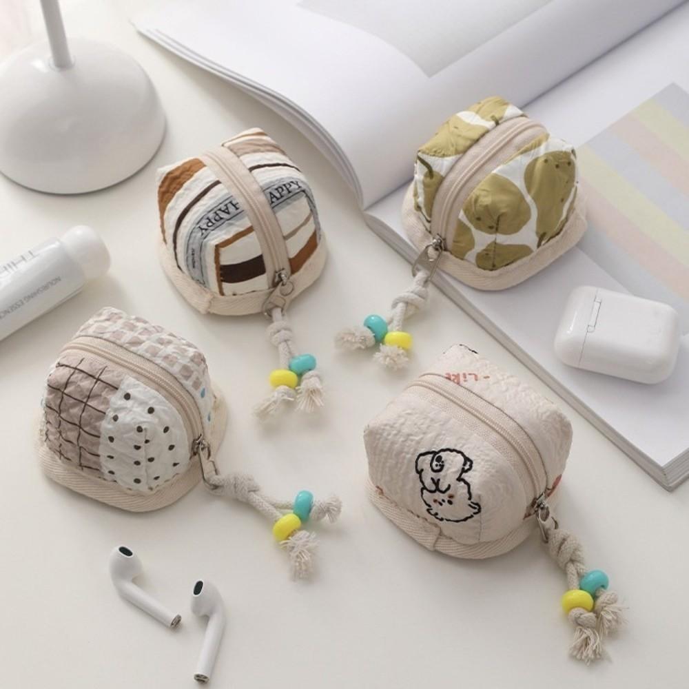 Protective Cover Polyester Zipper Storage Bag Multifunction Cute Earphone Case Portable Zipper Pouch Coins Storage