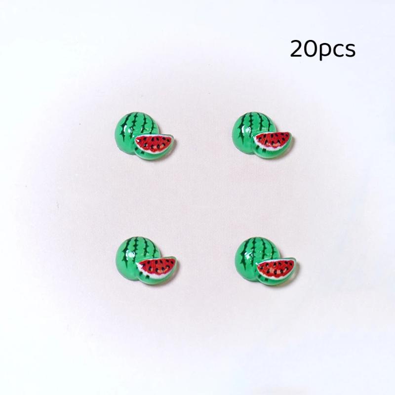 20Pcs Resin Fruit Nail Charms Jewelry Nail Art Decorations Parts Sweet 3D Mini Red Cherry Nail Art Accessories Diy Manicure Tool